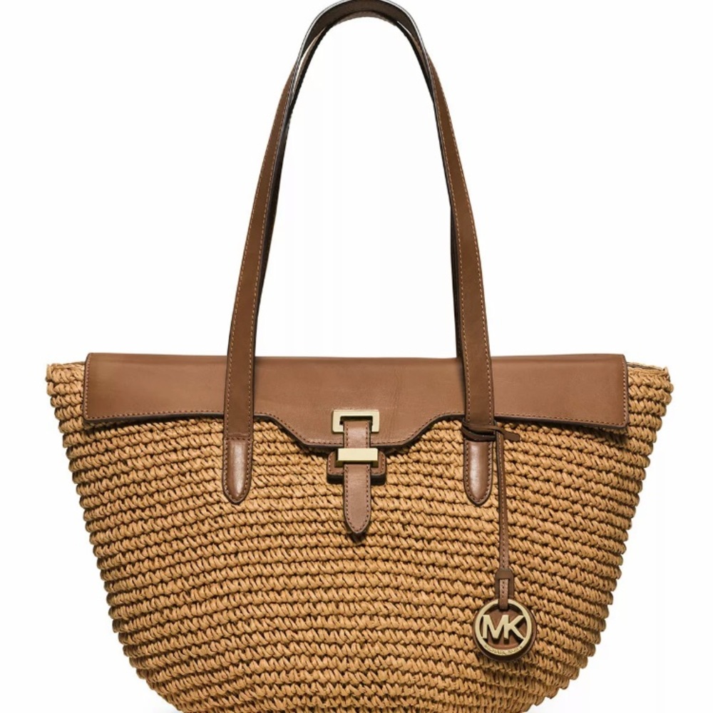 MICHAEL Michael Kors Large Woven Naomi Straw Handbag